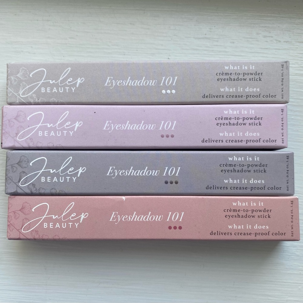 Julep eyeshadow 101 to cream stick in 5 colors ,New in box